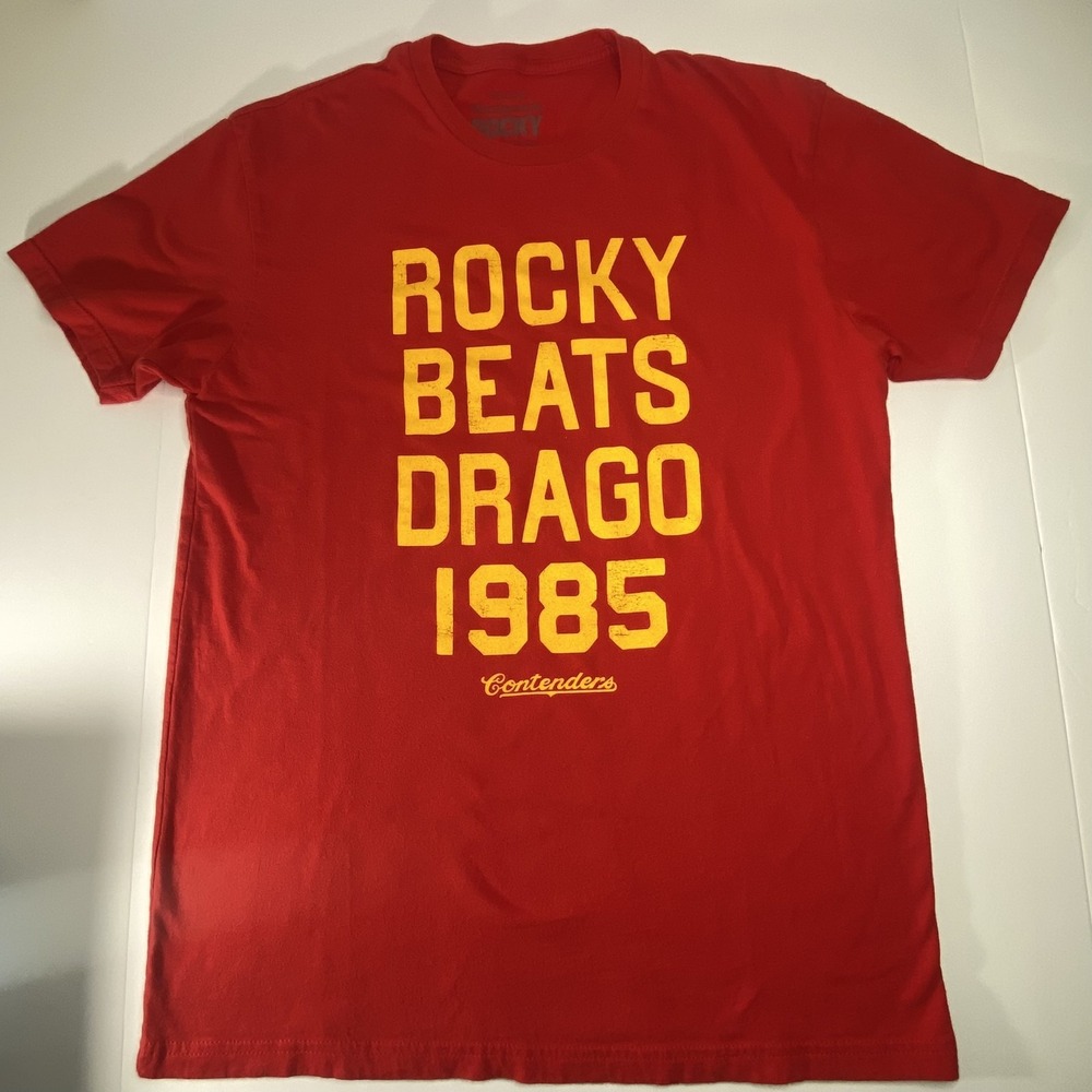 Rocky Balboa Shirt Mens Medium Red Rocky IV 1985 Boxing Movie Tee Contenders